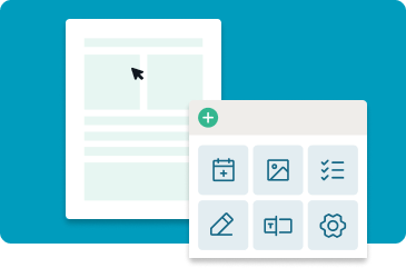 Illustration of document and document feature icons