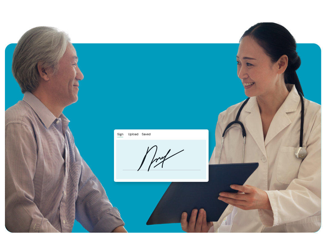 Legally Binding SignaturesSign on the digital line without worry. Docubee captures secure, legally binding signatures complete with audit trails to ensure you have the authorization needed to care for patients and stay compliant.