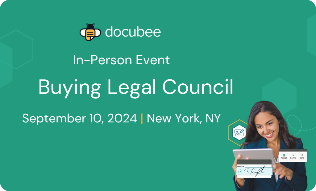 Buying Legal Council Event September 10th, 2024, New York, NY